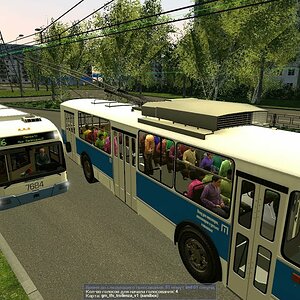 Garry's Mod (Trolleybus FS) БКМ 101ПС ОБЗОР 4 МАРШРУТА В СТОРОНУ МКР. ЗАПРУДНОГО